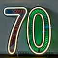 Axyaa Starry Sky Neon Number Sign Double-Sided Light for Party Decor