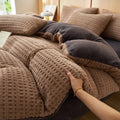 Axyaa Cozy Fleece & Velvet Bedding Set for Winter Comfort