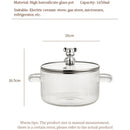 Axyaa Glass Soup Pot with Lid, High Temp Resistant, Induction Kitchen Pan