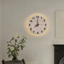 Yellow Cave Stone Chinese Retro Clock Wall Lamp by Axyaa - Decorative Quiet Style