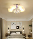 Axyaa Crystal LED Ceiling Light: Modern, Simple, and Warm for Romantic Living Room Atmosphere