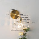 Axyaa Nordic Glass Wall Sconce LED Lamp for Dining Living Room