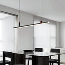 Axyaa LED Black Strip Chandelier for Modern Interior Decoration