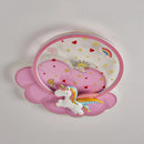 Axyaa Princess Unicorn LED Pink Ceiling Chandelier for Bedroom