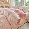 Axyaa Floral Print Reversible Cotton & Flannel Duvet Cover - Single to King Sizes