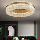 Axyaa Copper Ring Ceiling Light: LED Round Resin Lamp for Luxury Living