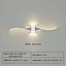 Axyaa Double Curve LED Wall Lamp Remote Control Light - Black Gold Sconces