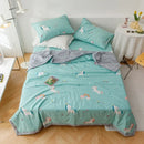 Axyaa Cotton Summer Quilt 4-Piece Set, Single Size, Thin and Washable