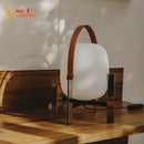 Axyaa Portable Metal Glass LED Table Lamp - Modern Art Light for Home, Office