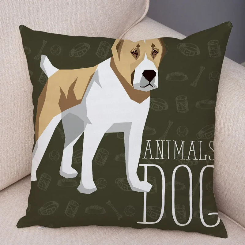 Axyaa Cartoon Dog Pet Animal Pillowcase