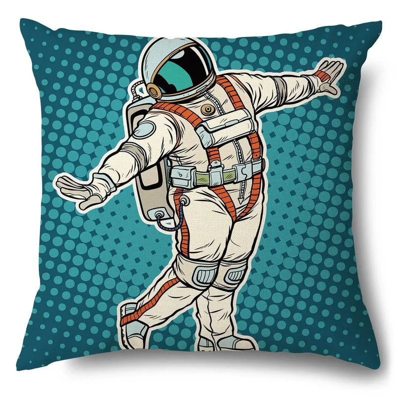 Axyaa Soft Plush POP Comic Portrait Cushion Cover - Home Decor Pillowcase