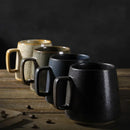 Axyaa Retro Ceramic Mug, Nordic Style Coffee Cup, Coarse Pottery, 375ml