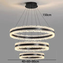 Axyaa Circular Ring Chandelier – Minimalist High-End Style Dining Room Living Room Light