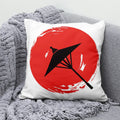 Axyaa Lucky Cat Mount Fuji Art Cushion Cover - Japanese Style Throw Pillow