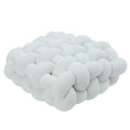 Axyaa Knotted Square Cushion: Nordic Aesthetic Stuffed Pillow for Office Chair Decor and Sleep