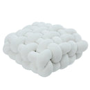 Axyaa Knotted Square Cushion: Nordic Aesthetic Stuffed Pillow for Office Chair Decor and Sleep