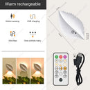Axyaa RGB/Warm Light Leaf Wall Lamp with Motion Sensor & Remote Control