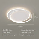 Axyaa Modern Round LED Ceiling Lamp for Bedroom, Dimmable Living Room Lighting