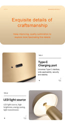 Axya LED Touch Table Lamp | Rechargeable USB | Bedroom & Dining Room Decor