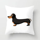 Axyaa Dachshund Cushion Cover 45x45cm Cute Dog Puppy Throw Pillow Cases