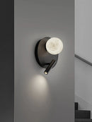 Axyaa Nordic Italian Marble Wall Lamp with Spotlight for Minimalist Bedroom