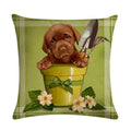 Axyaa Halloween Puppy Linen Pillow Case 45*45cm