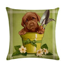 Axyaa Halloween Puppy Linen Pillow Case 45*45cm