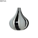 Axyaa Stripes Glass Vase Desk Decoration Floral Vases Room Aesthetic Decor