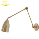 Axyaa Copper Swing Arm LED Wall Lamp for Study Reading Bedroom Café
