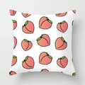 Peachy Pink Pattern Cushion Cover 45X45CM for Sofa Decor by Axyaa