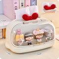Axyaa Kawaii Tissue Box Holder Display Box Organizer Dolls Desktop Ornament