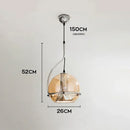 Axyaa Nordic Glass Chandelier LED Light Modern Minimalist Design for Restaurant Bar Bedroom