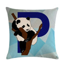 Axyaa Animal Print Linen Pillowcase Set