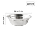 Axyaa Stainless Steel Salad Bowls | Large Capacity Food Containers | Kitchen Tableware