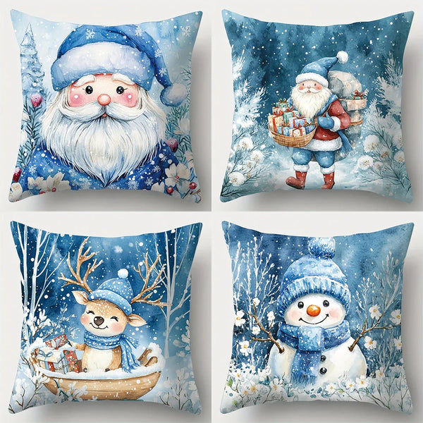 Axyaa Christmas Pillowcase Set - Festive Home Decor & New Year Gift