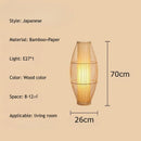 Axyaa Bamboo Woven Table Lamp: Nordic Design, LED Light for Home Decor