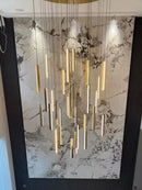 Axyaa Nordic Chandelier for Indoor Living Room Decor - Elegant Villa Staircase Pendant Lighting