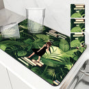 Axyaa Absorbent Non-slip Drain Mat for Coffee Bar and Kitchen Counter