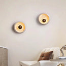 Axyaa Dark Wood Natural Stone Wall Light 20cm Indoor Atmosphere Lamp