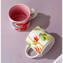 Axyaa Floral Bird Ceramic Mug 450ml Large Breakfast Tea Coffee Cup Business Gift Mug