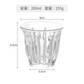 Axyaa Glass Coffee Cup Espresso Mug Striped Anti-scald for Latte Cappuccino Tea