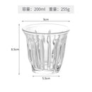 Axyaa Glass Coffee Cup Espresso Mug Striped Anti-scald for Latte Cappuccino Tea