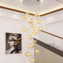 Axyaa Modern Staircase Chandeliers LED Pendant Lights for Living Room