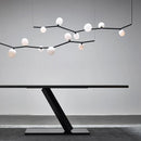 Axyaa Branch Glass Chandelier: Highend Nordic LED Pendant Lamp for Home Decor