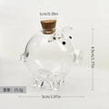 Axyaa Glass Piggy Bank for Gold Beans Storage - Mini Wish Bottle