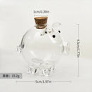 Axyaa Glass Piggy Bank for Gold Beans Storage - Mini Wish Bottle