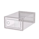 Axyaa Thickened Foldable Shoe Box, Stackable Dustproof Organizer for Living Room Storage