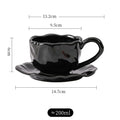 Axyaa Black Red Macaroon Ceramic Coffee Mug Cup With Saucer