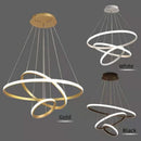 Axyaa Glowing Circle LED Bedroom Chandelier - Nordic Style Modern Home Decor Lighting