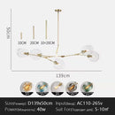 Axyaa Glass Pendant Chandelier LED Branch Ceiling Light - Modern Design